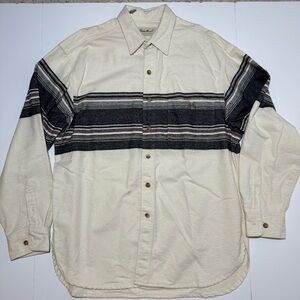 Vintage 90s Eddie Bauer Heavyweight Flannel Shirt Shacket Mens Large USA Made